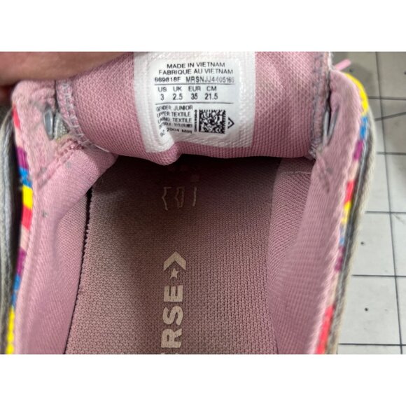 Converse Chuck Taylor Rainbow Trim Low-Top Sneakers Sz. 3 Youth Canvas Multicolo - Picture 4 of 10